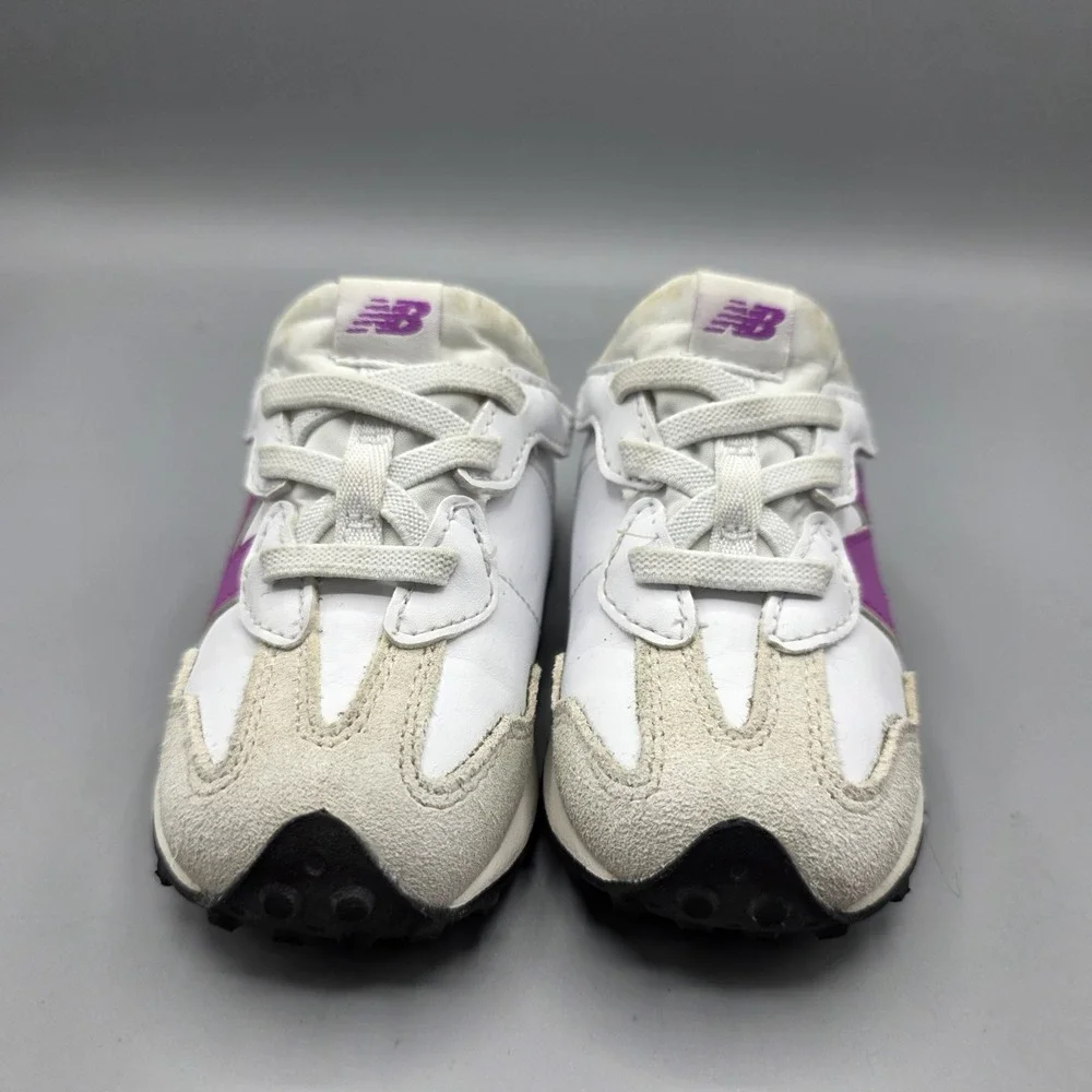 New Balance 327 Sneakers Toddler Size 7 White Pink Running Casual Athletic Shoes